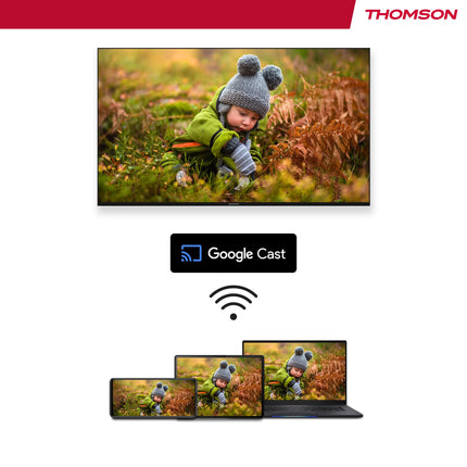 THOMSON Streaming Box 240 | Google TV | 4K UHD | Google Assistant | Google Cast | WiFi | Bluetooth 5.0 | HDMI 2.1 | Dolby Atmos | Dolby Digital+ | HDR10 | 2 GB RAM | 8 GB salvestusruumi