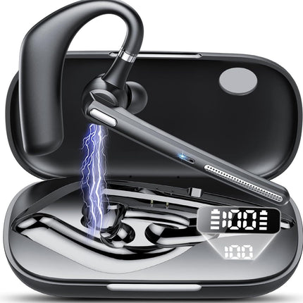 CASCHO G10 Bluetooth 5.3 kõrvasisesed peakomplektid, 60 tundi käed-vabad režiimis kahekordse mürasummutusega, vaigistus, kahe seadme ühendus, LED-ekraan, IPX7 veekindel, juhtmevabad peakomplektid kontorisse/ärisse