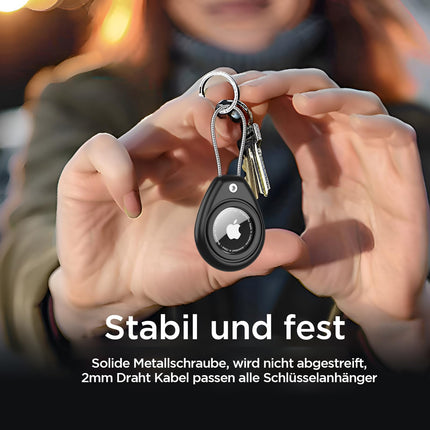 Aimtel 2 õhusildi ripats, mis ühildub Apple'i õhusildi võtmehoidjaga, IPX8 veekindel õhusildi ümbris juhtmega ja kaabliga, õhusildi lukuga võtmehoidja võtmete, pagasi ja seljakoti jaoks.