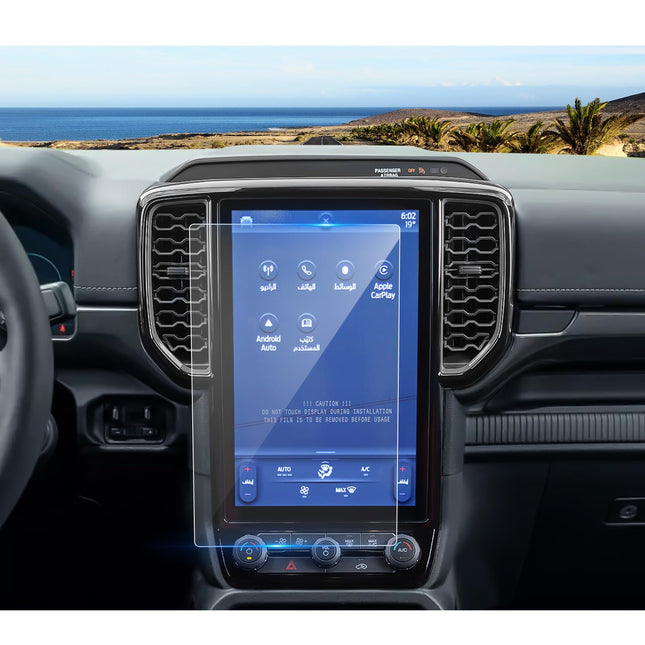 Coleya navigatsiooniekraanikaitse, mis ühildub Ford Rangeriga 2023 2024, Ford Rangeri karastatud klaasist ekraanikaitse, 9H kriimustuskindel GPS-ekraanikaitse (12 tolli)