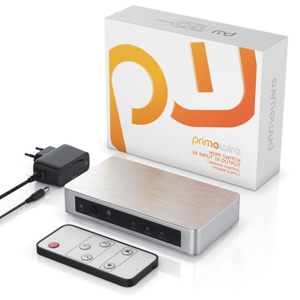 CSL - HDMI-lüliti 4k 60Hz kaugjuhtimispuldiga - 3 sisendit, 1 väljund - 3 pordiga Ultra HD-lüliti - automaatne lülitus - Ultra HD 4096x2160-36-bitine sügavvärv - HDCP