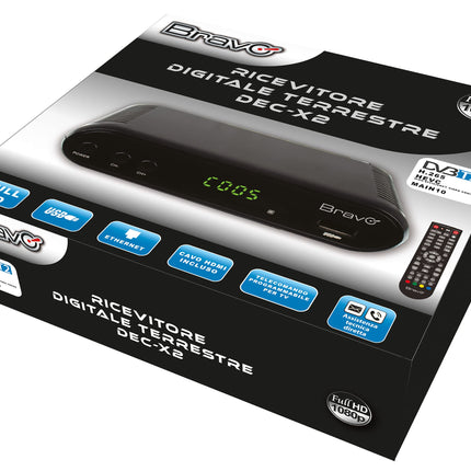 Digitaalse Terrestre DVB-T/T2 dekooder DEC-X2 Full HD 92202464
