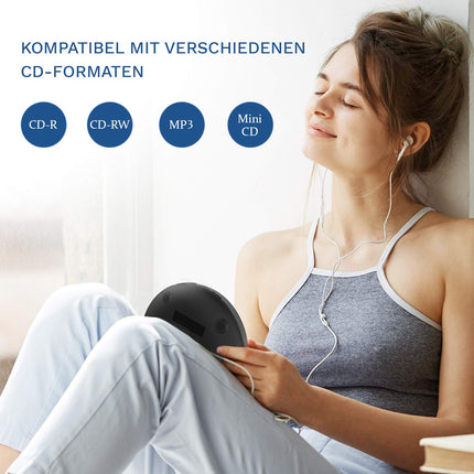 KLIM Discman - kaasaskantav CD-mängija sisseehitatud akuga - UUS - komplektis KLIM Fusion kõrvaklapid. Kompaktne mini kaasaskantav CD-mängija, ühildub CD-R, CD-RW ja MP3-ga - Discman CD-mängija - must