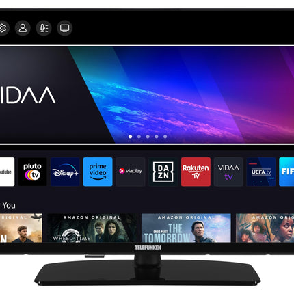 Telefunken TV 32-tolline nutiteler VIDAA XF32VP750M Full HD teler, HDR-teler integreeritud kolmekordse tuuneriga, LED-teler must