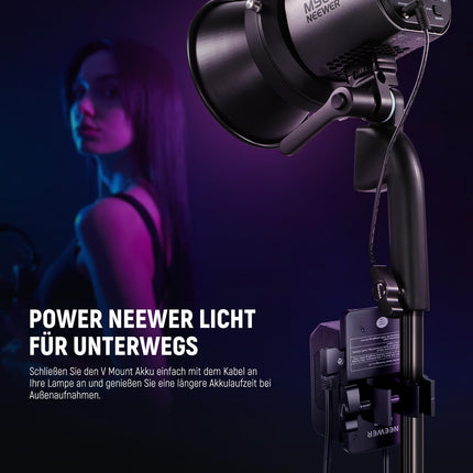 NEEWER 1,8 m D-tüüpi isas-alalisvoolu emaspistik toitekaabel, toitejuhe MS60 MS60B MC60C MS150B pidev LED-videovalgusti, NC010