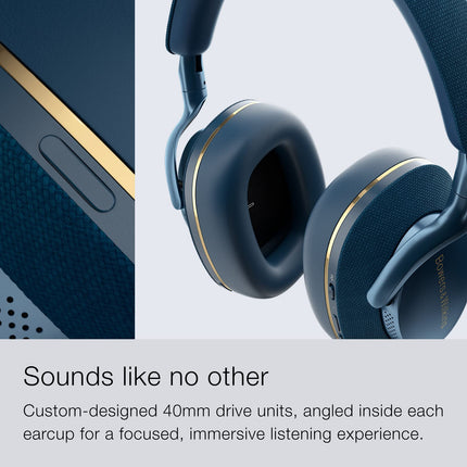 Bowers &amp; Wilkins PX7 S2 juhtmevabad kõrvaklapid Bluetoothi ​​ja mürasummutusega, sinised, tavalised