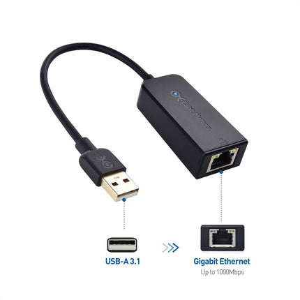 Cable Matters gigabiti USB-Etherneti adapter (USB LAN-adapter/võrguadapter) lülitite, mängukonsoolide ja sülearvutite jaoks - 1000 Mbps