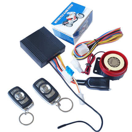 WANGCL Motorcycle Alarm System, Anti-theft Device, 12 V Universal, 125 dB, Engine Start with Remote Control