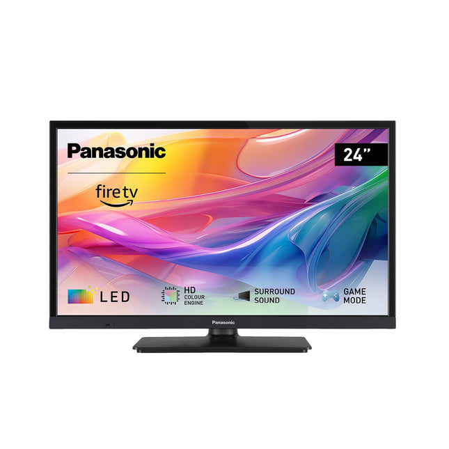 Panasonic TV-24S50AEZ, S50A seeria 24-tolline HD LED-nutiteler, 2024, Fire TV, HD värvimootor, HDR, Alexa hääljuhtimine, mängurežiim, meediapleier erakordse visuaalse kogemuse saamiseks.