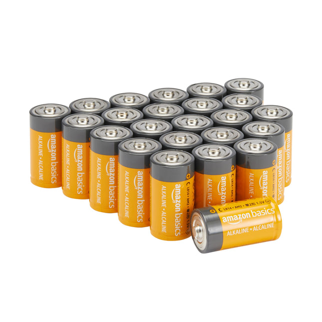 Amazon Basicsi üldotstarbelised leelispatareid, tüüp C (baby cell), 1,5 V, 5-aastane säilivusaeg, 24 tk