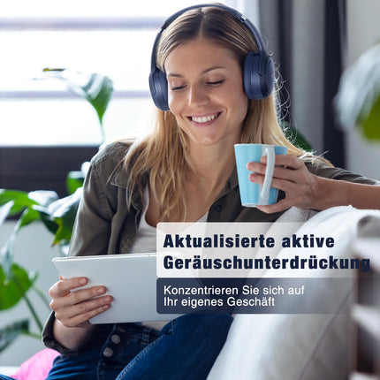 RUNOLIM Bluetooth kõrvaklapid, aktiivse mürasummutusega kõrvaklapid, juhtmevabad Bluetooth kõrvaklapid, 65 tundi mänguaega ANC-režiimis, kõrglahutusega heli, sügav bass, läbipaistvusrežiim