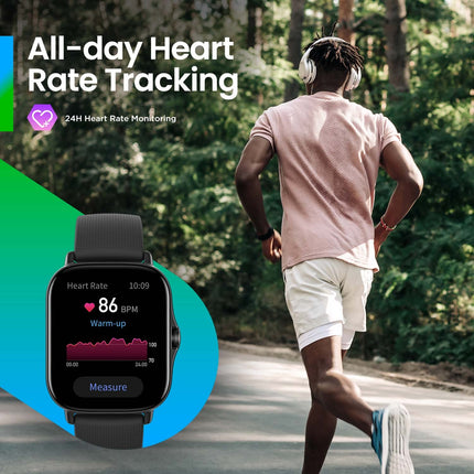 [2022. aasta versioon] Amazfit GTS 2 43 mm nutikell AMOLED alati sisse lülitatud ekraaniga, Bluetooth-kõnede, 3 GB muusikasalvestusruumiga, spordikell 90 spordirežiimiga, pulsi ja SpO2 jälgimine, töötab Alexa ja GPS-iga