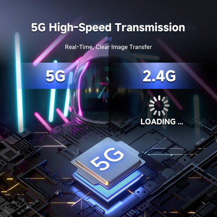 Svbony TransAir1 HDMI juhtmevaba saatja ja vastuvõtja, juhtmevaba intelligentse digitaalse ekraaniga, 9 5G kanalit, häireteta, 50–80 m ulatusega kaamera, teleri ja sülearvuti jaoks.