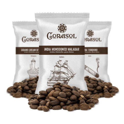 Corasol Premium Coffee World Tour Advent Calendar with 24 gourmet roasted coffees from 24 countries, including booklet, whole bean (240 g)