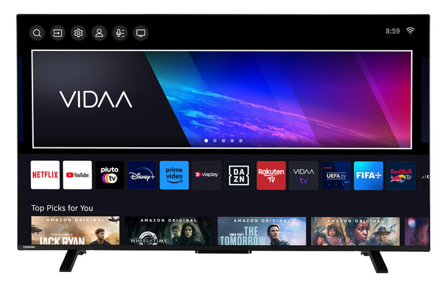 Toshiba 55-tolline nutiteler - VIDAA TV (4K UHD LED-teler, Dolby Vision HDR, kolmekordne tuuner) 55UV2363DAN