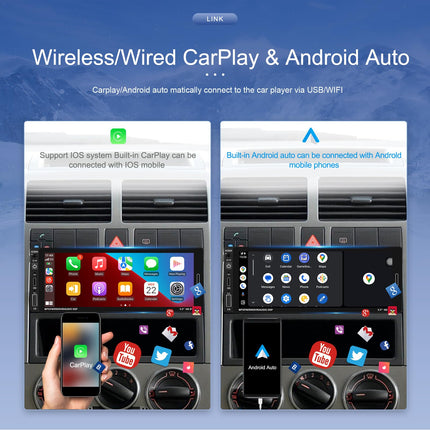 [2+64G] Hikity Android 13 autoraadio 1 DIN juhtmevaba Carplay Android Auto navigatsiooniga GPS 6,9-tolline puutetundlik ekraan Bluetooth Mirror Link FM/RDS EQ WiFi USB Type-C tahavaatekaamera