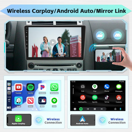 [8 südamikku 4G + 64G] Hikity autoraadio Android 13 Peugeot 407 2004-2011 9-tollise puutetundliku ekraaniga autoraadio 1280 * 720 piksliga 32EQ FM RDS juhtmevaba Carplay Android Auto GPS navigatsioon WiFi tahavaatekaamera
