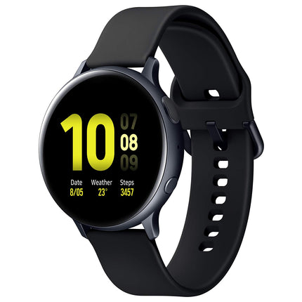 Samsung SM-R820 Galaxy Watch Active2, aluminum fitness tracker, large display, long-lasting battery, water-resistant, 44 mm, Bluetooth, Aqua Black