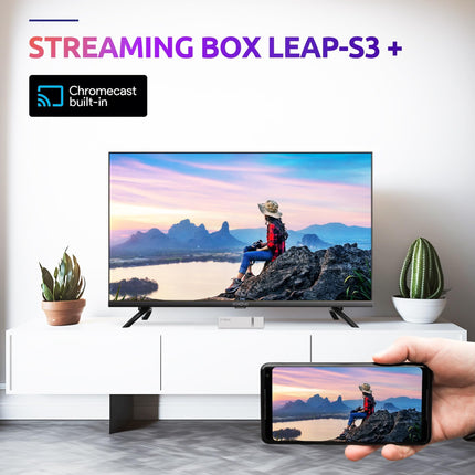STRONG - Android TV 4K UHD voogedastusboks - Leap-S3+ V2 - Chromecasti sisseehitatud - Ühildub Google Voice Assistantiga - Dolby Atmos ja Dolby Vision - Google Play, Netflix, Prime Video ja palju muud