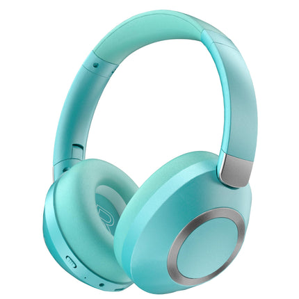 Lankey Sound juhtmevabad Bluetooth-kõrvaklapid, kõrvapealsed mürasummutavad kõrvaklapid, 100 tundi mänguaega, 5.3 Bluetooth-kõrvaklapid ANC-režiimiga, kõrglahutusega heli, sügav bass, helesinine