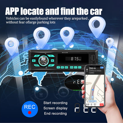 NHOPEEW 1 DIN autoraadio Bluetoothiga - FM-raadio vastuvõtja, tugi FM-raadio vastuvõtjale/USB/U-kettale/AUX-sisendile/TF-kaardile
