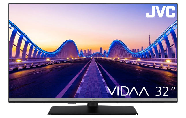JVC TV 32 inch Smart TV VIDAA LT-32VDF5455 Full HD TV, HDR TV with integrated triple tuner, LED TV black