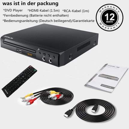 Mini DVD-mängija Scart kompaktne CD-mängija, regioonivaba HDMI DVD-mängija telerile, HD DVD/CD/VCD-mängijaga, USB, 2 mikrofoniliidest, HDMI/AV-kaabel, integreeritud PAL/NTSC telerisüsteem, metallkorpus