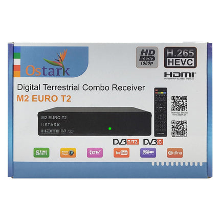 Ostark Euro T2 maapealne vastuvõtja TDT TDT2 FTA DVB-T2 DVB-C, H265 HEVC Full HD PVR, kahekordne USB, kahekordne LNB kahe teleri jaoks, SCART, koaksiaalne HDMI