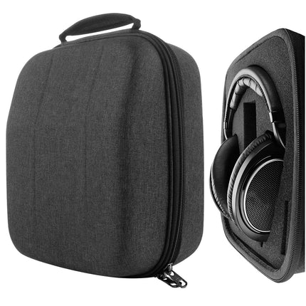 Geekria Shield Case for Large Over-Ear Headphones, Replacement Hard Shell Travel Case with Cable Storage, Compatible with Sennheiser HD660s 2, HD599, AKG K371 (Dark Gray)