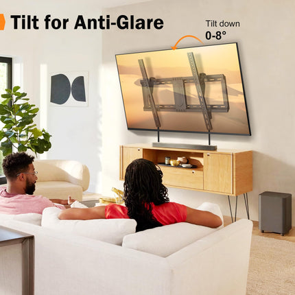 XINLEI teleri seinakinnitus 37–82-tollistele lame- ja kumeratele LED/LCD/OLED-teleritele kuni 60 kg, kallutatav telerikinnitus, max VESA 600x400 mm, universaalne ühilduvus