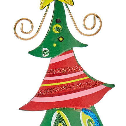 Small Foot Metal Pendant Christmas Tree, Christmas Decoration, Set of 4, 5147, Metal, Multi-Coloured, 1, 4