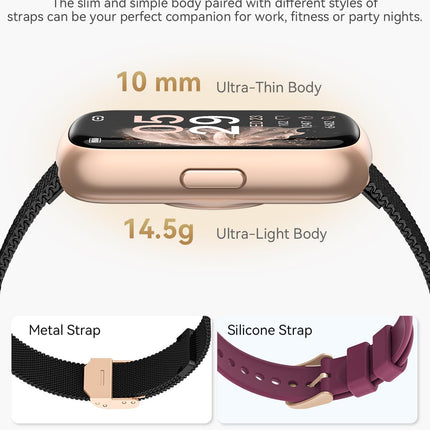 RUXINGX Smartwatch Women, 1.47″ Fitness Watch with 24 Sports Modes, 24H Heart Rate Monitor, SpO2, Sleep Monitor, Menstrual Cycle, IP68 Waterproof Sports Watch Pedometer with WhatsApp for Android IOS Black Gold
