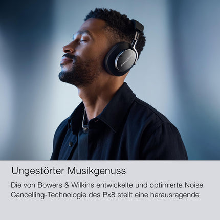 Bowers &amp; Wilkins PX8 lipulaevkõrvaklapid, millel on kõrvaklapid ja mürasummutavad juhtmevabad kõrvaklapid Bluetooth 5.0 ja kiirlaadimisega, 30 tundi kõrglahutusega taasesitust ning sisseehitatud mikrofon - metsarohelised
