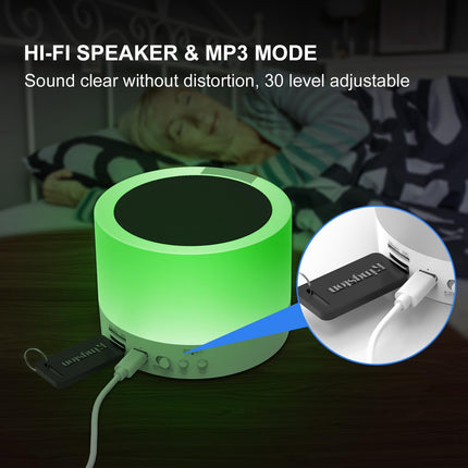 Kaasaskantav Bluetooth-kõlar valgusega, digitaalne äratuskell, valge müraga masin, puutetundliku hämardusega öövalgus, äratuskell valgusega, lahedad kingitused teismelistele tüdrukutele, poistele, lastele, teismelistele naistele