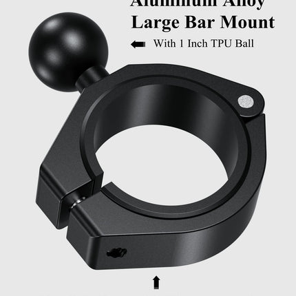 BRCOVAN 2 tk alumiiniumsulamist suur latiklamber 1-tollise TPU kuuliga ATV ja UTV turvapuurile 1,5''/1,65''/1,75''/1,85''/2'' ühildub RAM kinnitustega B-suuruses kuul, kahe pesaga õlg
