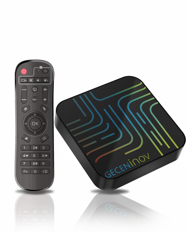 GECENinov Android TV Box, nutiteleri karp 10.0, 2 GB RAM 16 GB ROM, kõrglahutusega 6K voogedastustelevisiooni karp, telekast H616 protsessoriga, toetab 2.4G/5G kahekordset WiFi-ühendust, Bluetooth 5.0 ja 10/100M Etherneti