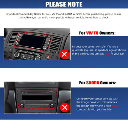 2+64G CAMECHO Android 13 autoraadio VW Golf 5, Golf 6, Skoda Polo, Passat Tiguan Touranile koos Carplay/Android Auto/Mirrorlinkiga, 7-tolline mahtuvuslik puuteekraan WiFi, GPS, FM, Bluetooth