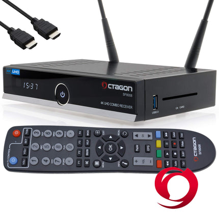 OCTAGON SF8008 Combo 4K DVB-S2X DVB-T2 Multistream UHD + tasuta EasyMouse HDMI-kaabel