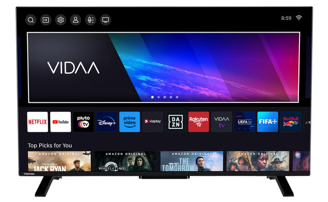 Toshiba 43UV2363DAW 43-tolline televiisor/VIDAA nutiteler (4K UHD, HDR Dolby Vision, kolmekordne tuuner, Bluetooth, Dolby Audio) [2024]