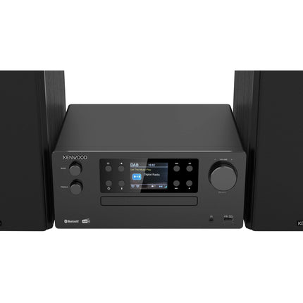 KENWOOD M-925DAB-B - Mikro HiFi-süsteem DAB+, CD, USB, Bluetoothi, 2 x 50 W RMS ja TFT-ekraaniga; Kesköömust