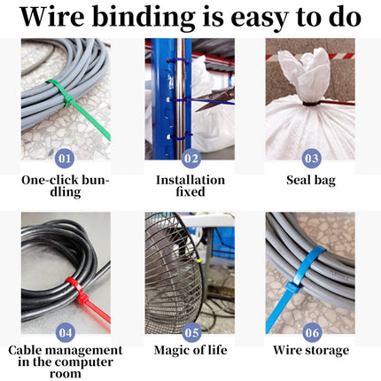 700 Pieces Colored Cable Ties, 2.5 mm x 200 mm Zipper Ties, 8" Long Nylon Zipper Ties, Self-Locking Cable Ties, Heavy-Duty Tie Straps for Home, Office, Garden (8 in)