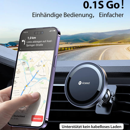 VICSEED Car Phone Holder Magnet Vent for Magsafe Car Mount [Strong Magnet with 20 x N55] Magnetic Car Phone Holder Compatible for iPhone 16 15 14 13 12 Pro Max Samsung S24 S23 Ultra etc.
