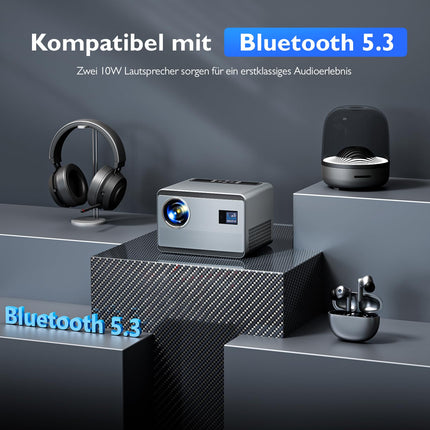 4K projektor Netflixiga, 30000 luumenit, 1000 ANSI projektor, autofookus/trapetsikorrektsioon, päevavalgusprojektor, õues kasutamiseks, WiFi6, Bluetooth, 1080P Full HD projektor, kodukino, LED-projektor Androidile, YouTube/Prime Video