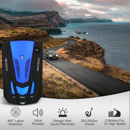 V7 GPS-radaridetektor autodele, radaridetektorid, hääljuhised kiiruse kohta, sõiduki kiirusehäiresüsteem, LED-ekraan, linna-/maanteerežiim, 360-kraadine autotuvastus