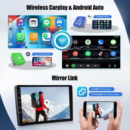 [4+64G] SIXWIN Android 13 autoraadio CarPlay/Android Auto/peegliühendusega Mercedes-Benz C-klassile/CLK-le (2002-2004), 9-tolline HD puuteekraan, toetab WiFi-d, GPS-i, Bluetooth 5.0, FM/RDS 32EQ+tagurduskaamerat