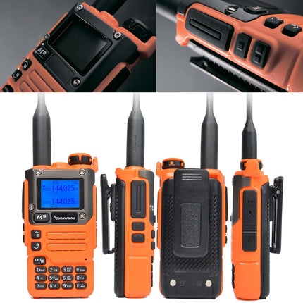 QUANSHENG UV-K6 5W raadiosaatja, pika levialaga laetav pihuraadio täiskasvanutele, politseiraadio FM, NOAA, C-tüüpi laadimisega, 200 kanaliga (UA-K6 kaabliga)