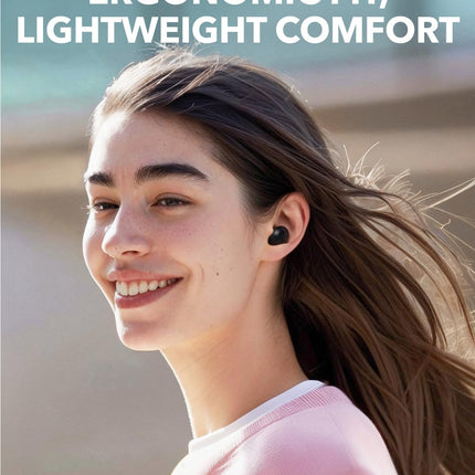 Ankeri Soundcore A30i, juhtmevabad kõrvaklapid, nutikas mürasummutus, ülim mürasummutus, elegantne huulepulga disain, kerge ja mugav, selge heli, 15 tundi ANC-ga, IP54, Bluetooth 5.4