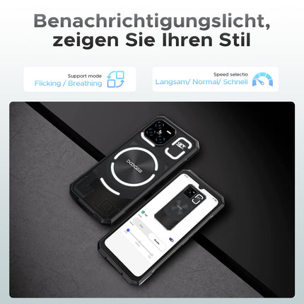DOOGEE Blade GT Ultra 5G õuetelefon ilma lepinguta, 36 GB RAM + 512 GB ROM, 4nm MediaTek 7300, 100 MP tehisintellektiga kaamera, 6,72-tolline FHD + 120 Hz õuetelefon Android 14, LED-valgus/5500mAh/33W/NFC/Face ID