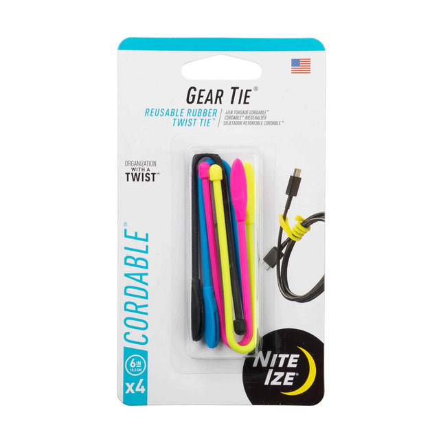 Nite Ize Accessory Organizer for Universal Smartphones, Retail Packaging, Assortment, 6", 4-Pack