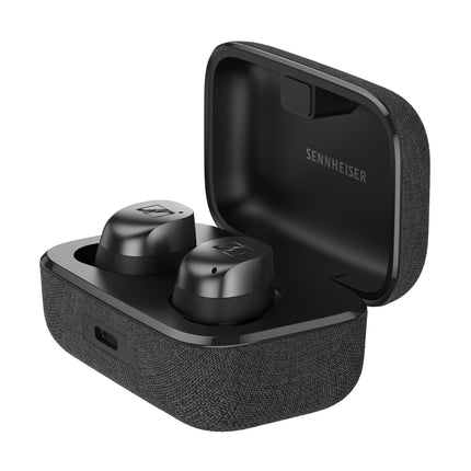 Sennheiser MOMENTUM True Wireless 4 - nutikad kõrvaklapid Bluetooth 5.4, kristallselge heli, ergonoomiline disain, 30-tunnine aku tööiga, adaptiivne ANC - must grafiit